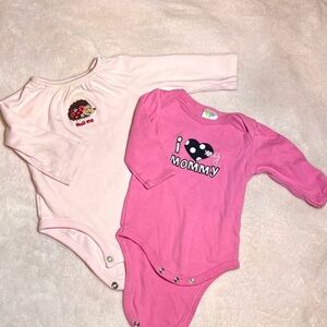Carter's Pink and Light Pink Bodysuit Set